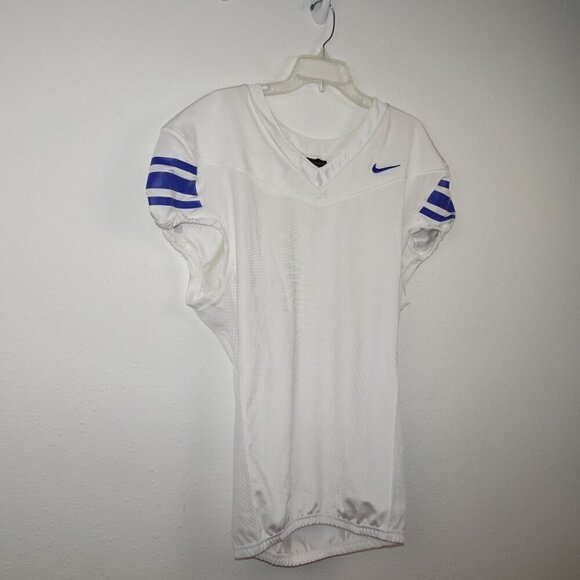 Nike Football Performance Jersey Mesh Vented Men's Large White Blue CI3767-108 - Picture 3 of 7